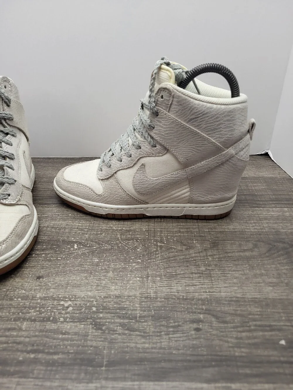 Nike Dunk Sky Hi Sail Silver Summit 543257-100 Sneaker-Wedge Women's Size 7.5